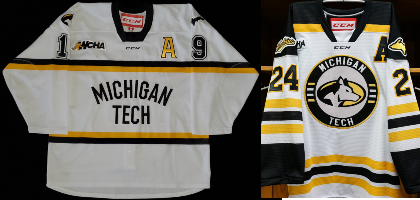 Michigan Tech Huskies Home White Hockey Jersey